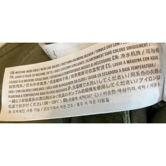 Hollister Womens Olive Green Military Style Utility Jacket Front Button Small - Picture 5 of 11